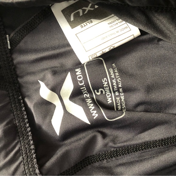 New ZXU compression tights leggings black stripe SMALL - Picture 8 of 9